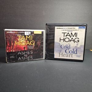 Lot of 2 Tami Hoag CD Audiobooks Ashes to Ashes, Cold Cold Heart
